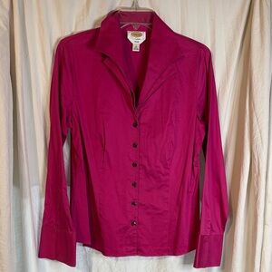 Talbots Fuchsia Button-Down Shirt